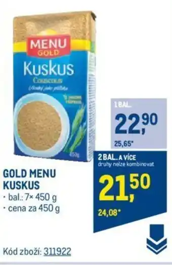 Makro GOLD MENU KUSKUS nabídka