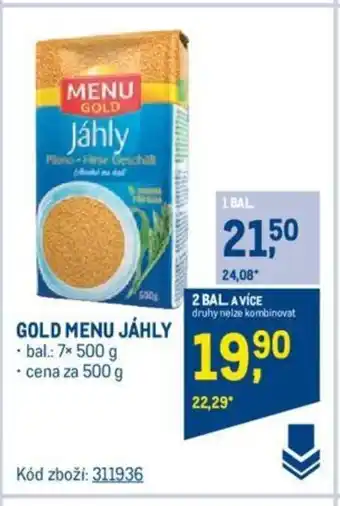 Makro GOLD MENU JÁHLY nabídka