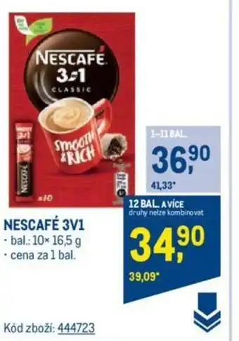 Makro NESCAFÉ 3V1 nabídka