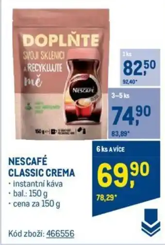 Makro NESCAFÉ CLASSIC CREMA nabídka