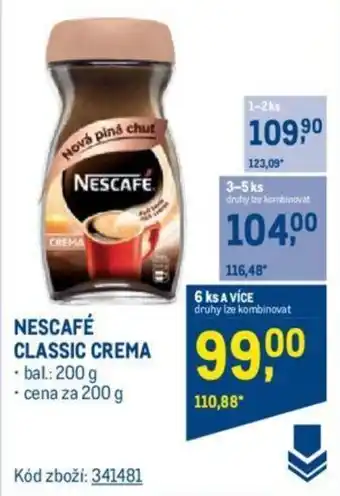 Makro NESCAFÉ CLASSIC CREMA nabídka