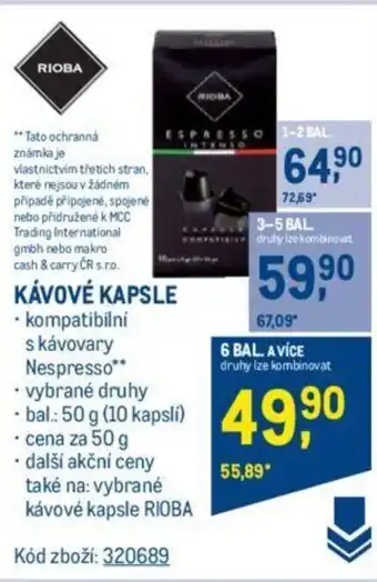 Makro KAVOVE KAPSLE nabídka