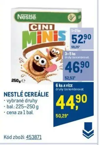 Makro NESTLÉ CEREÁLIE nabídka
