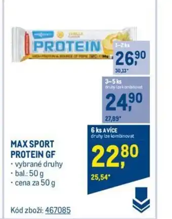 Makro MAX SPORT PROTEIN GF nabídka