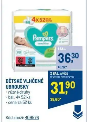 Makro DĚTSKÉ VLHČENÉ UBROUSKY nabídka