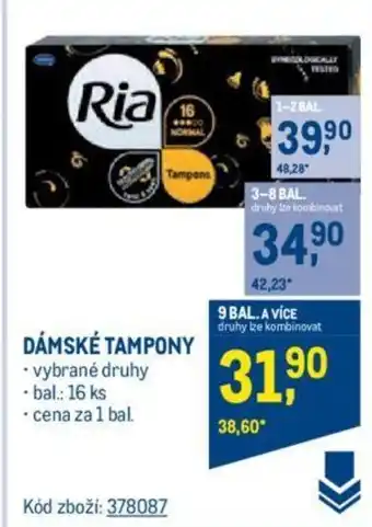 Makro DÁMSKÉ TAMPONY nabídka