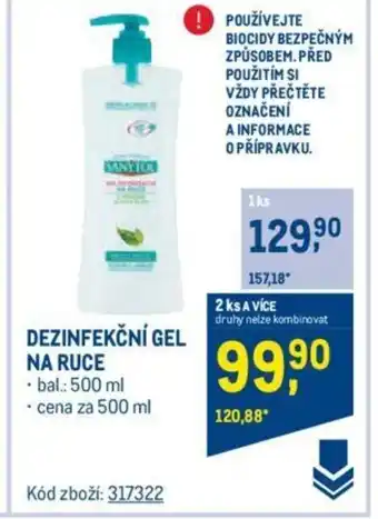 Makro DEZINFEKČNÍ GEL NA RUCE nabídka