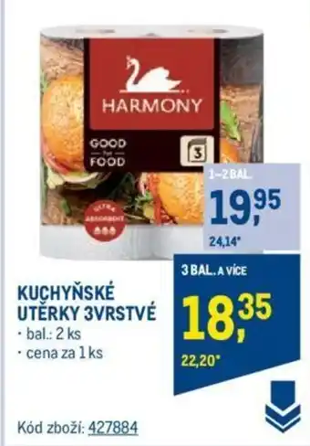 Makro KUCHYŇSKÉ UTĚRKY 3VRSTVÉ nabídka