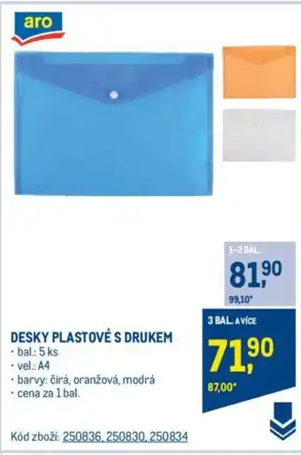 Makro DESKY PLASTOVÉ S DRUKEM nabídka