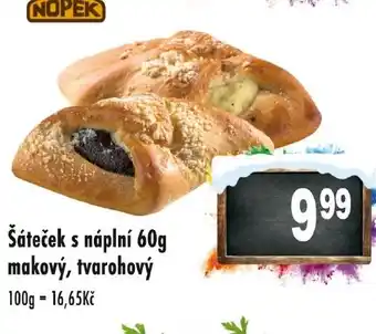 Šáteček s náplní 60g makový, tvarohový