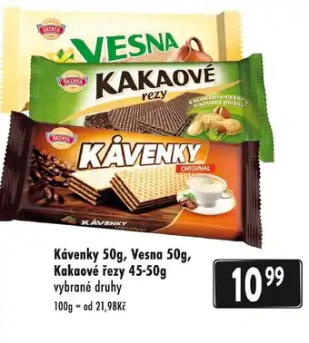 Qanto Kávenky 50g, Vesna 50g, Kakaové řezy 45-50g nabídka