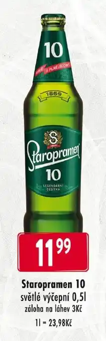 Qanto Staropramen 10 světlé výčepní 0,5L nabídka