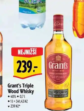 Albert Grant's Triple Wood Whisky 0,7 l nabídka
