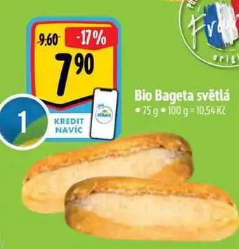 Albert Bio Bageta světlá 75 g nabídka