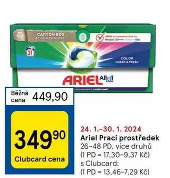 Tesco Ariel Prací prostředek nabídka