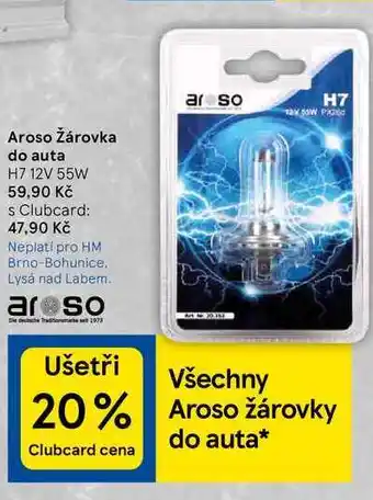 Tesco Aroso žárovka do auta nabídka
