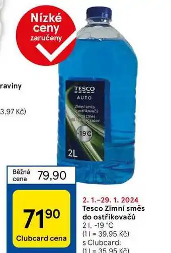 Tesco Tesco Zimní směs do ostřikovačů nabídka