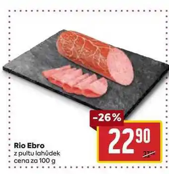 Billa Rio Ebro z pultu lahůdek cena za 100 g nabídka