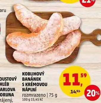 Penny Market KOBLIHOVÝ BANÁNEK S KRÉMOVOU NÁPLNÍ, 75 g nabídka