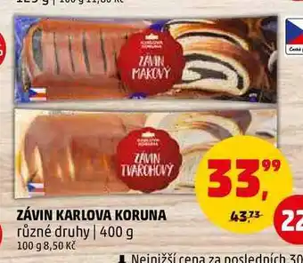 Penny Market ZÁVIN KARLOVA KORUNA, 400 g nabídka