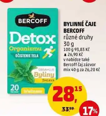 Penny Market BYLINNÉ ČAJE BERCOFF, 30 g nabídka
