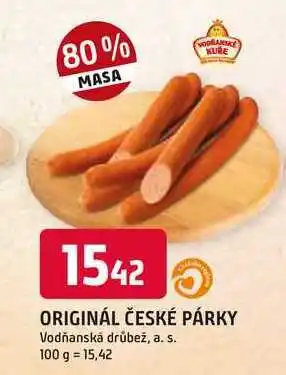 Trefa Vodňanské Kuře Original české párky 100g nabídka