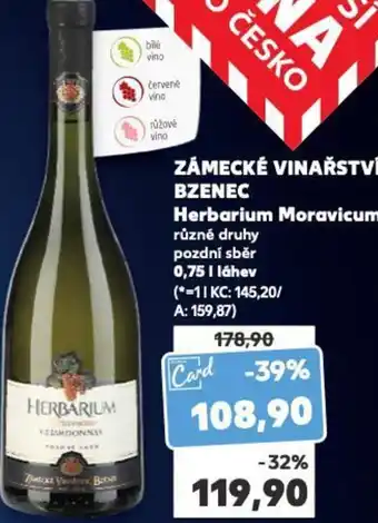 Kaufland ZÁMECKÉ VINAŘSTVÍ BZENEC Herbarium Moravicum nabídka