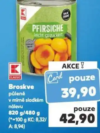Kaufland Broskve půlené nabídka