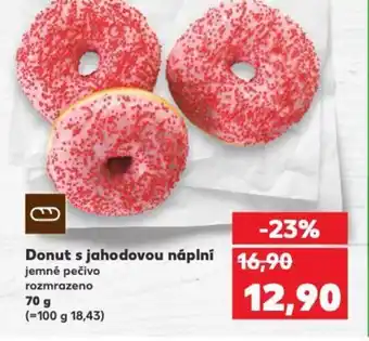 Kaufland Donut s jahodovou náplní nabídka