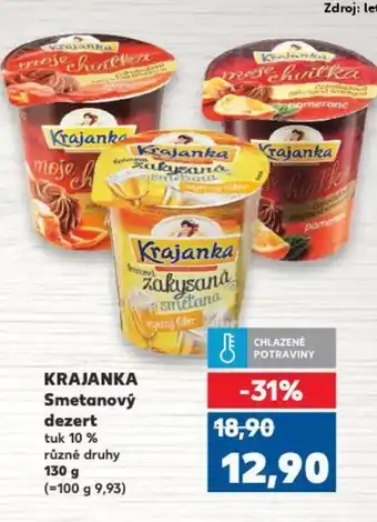 Kaufland KRAJANKA Smetanový dezert nabídka