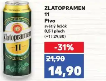 Kaufland ZLATOPRAMEN 11 Pivo nabídka