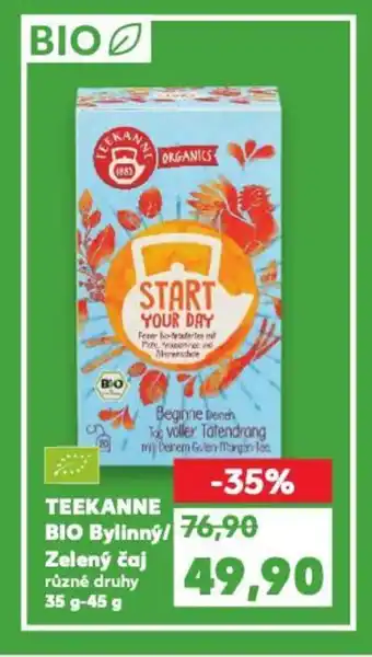 Kaufland TEEKANNE BIO Bylinný/ Zelený čaj nabídka