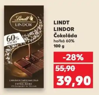 Kaufland LINDT LINDOR Čokoláda hořká 60% 100 g nabídka