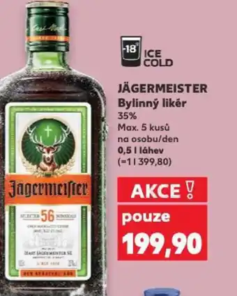 Kaufland JÄGERMEISTER Bylinný likér nabídka
