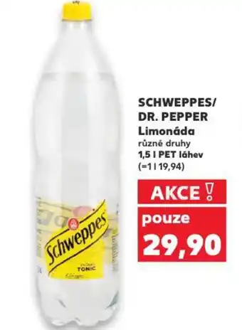 Kaufland SCHWEPPES/ DR. PEPPER Limonáda nabídka