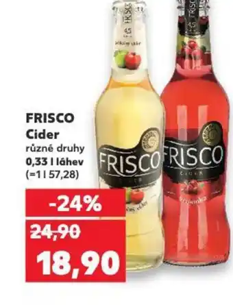 Kaufland FRISCO Cider nabídka