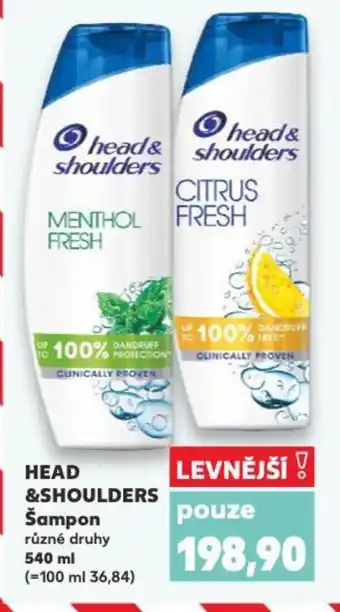 Kaufland HEAD & SHOULDERS Šampon nabídka