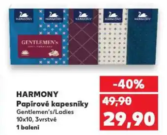 Kaufland HARMONY Papírové kapesníky nabídka