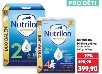 Kaufland NUTRILON Mléčná výživa nabídka