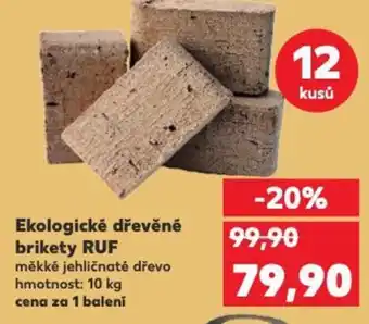 Kaufland Ekologické dřevěné brikety RUF nabídka