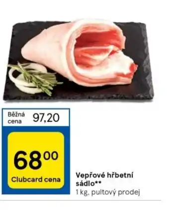 Tesco Vepřové hřbetní sádlo nabídka