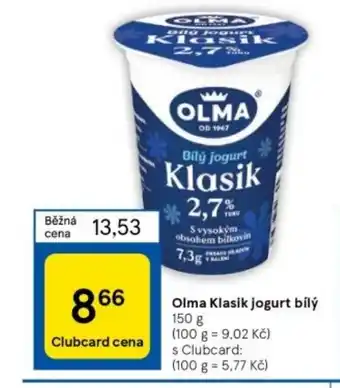 Tesco Olma Klasik jogurt bílý 150 g nabídka
