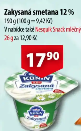 CBA Zakysaná smetana 12% 190 g nabídka