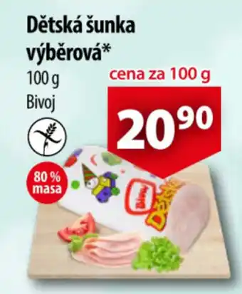 CBA Dětská šunka výběrová 100 g nabídka
