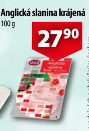 CBA Anglická slanina krájená 100 g nabídka