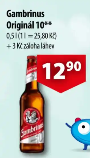 CBA Gambrinus Originál 10 0.5 l. nabídka