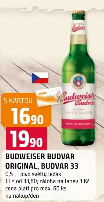 Terno BUDWEISER BUDVAR ORIGINAL, BUDVAR 33 nabídka