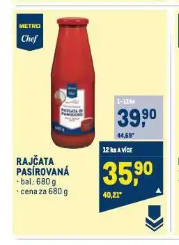 Makro Rajčata pasírovaná nabídka