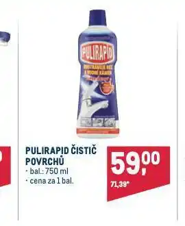 Makro Pulirapid čistič povrchů nabídka