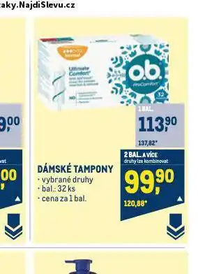 Makro O.b. tampony nabídka